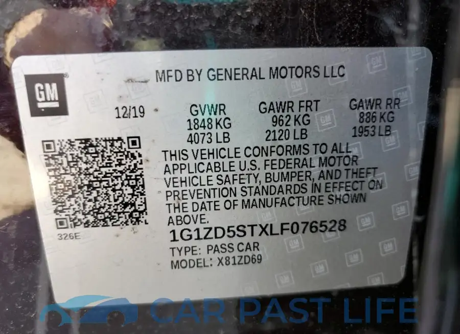 1G1ZD5STXLF076528# 12