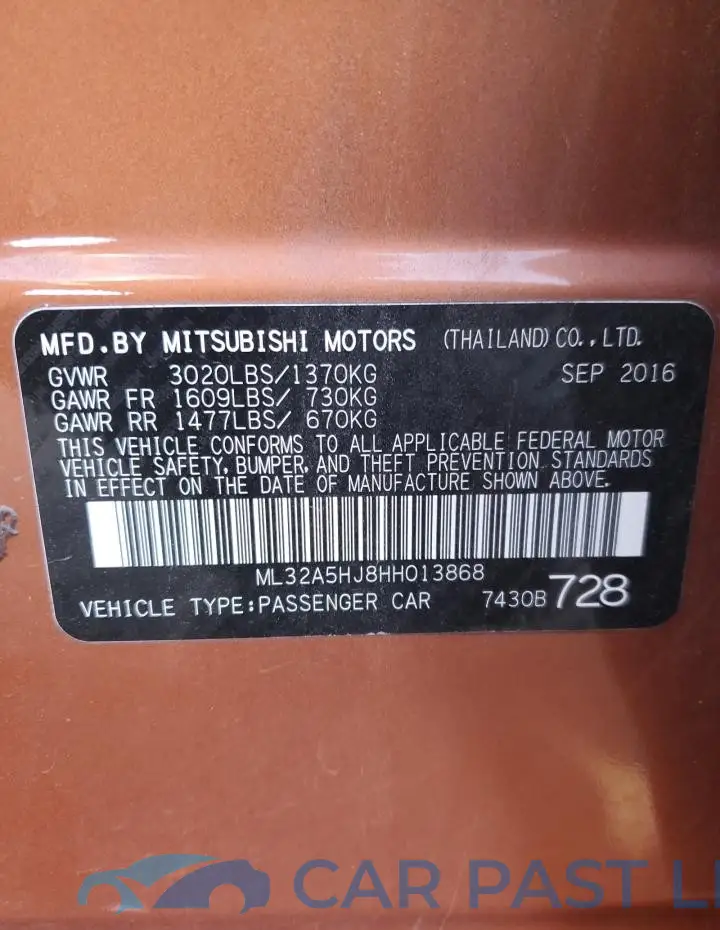 ML32A5HJ8HH013868# 12