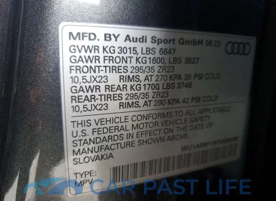WU1ARBF19PD039360# 13