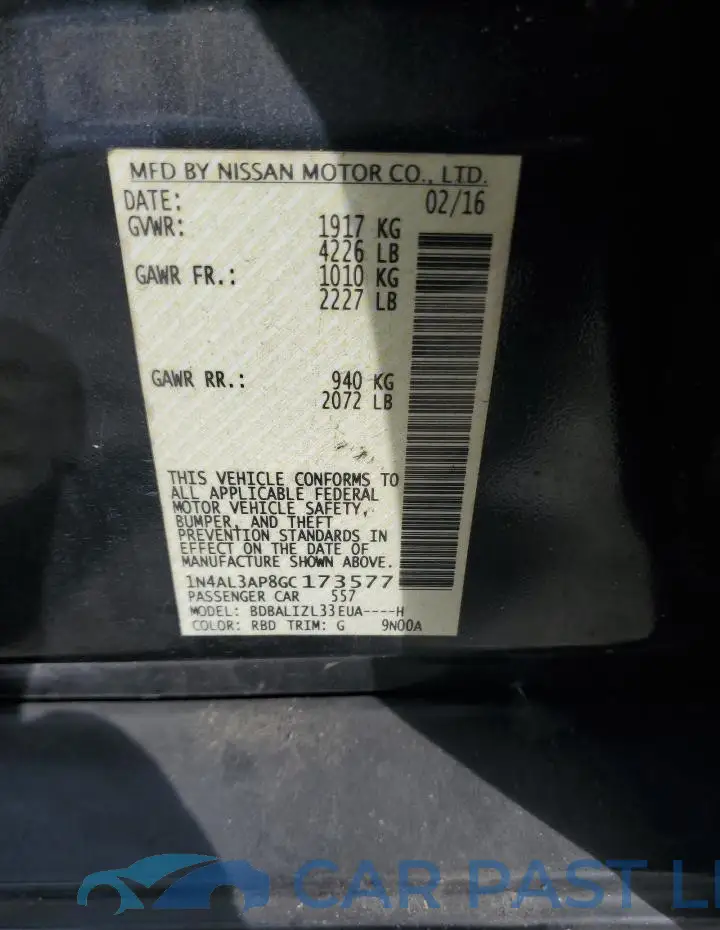 1N4AL3AP8GC173577# 12