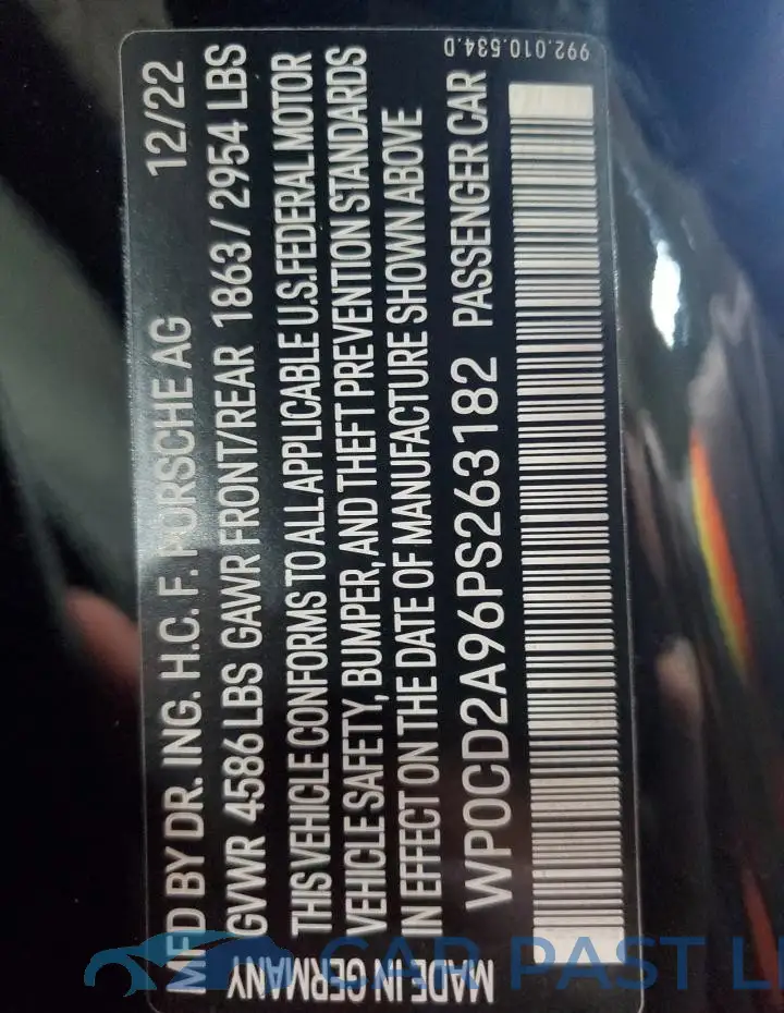 WP0CD2A96PS263182# 12