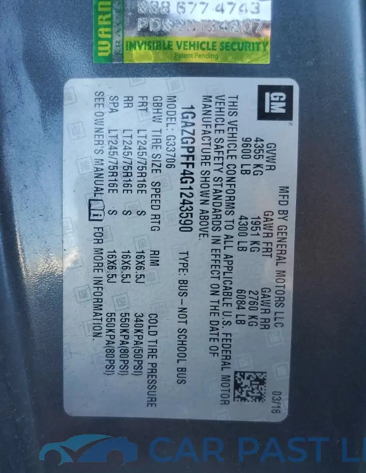 1GAZGPFF4G1243590# 13