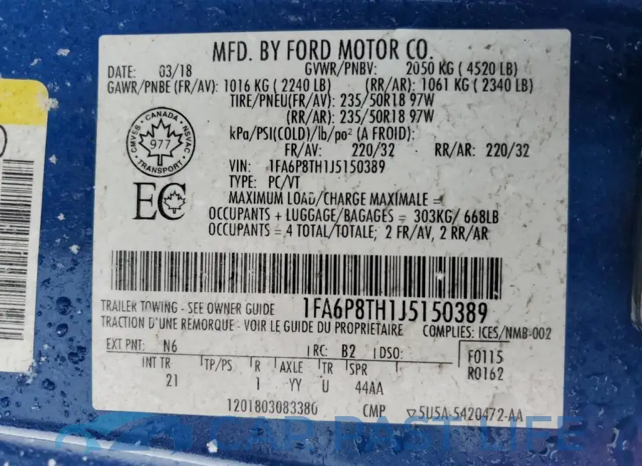 1FA6P8TH1J5150389# 13