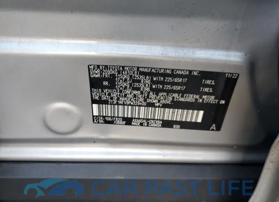 2T3F1RFV9PW329400# 13