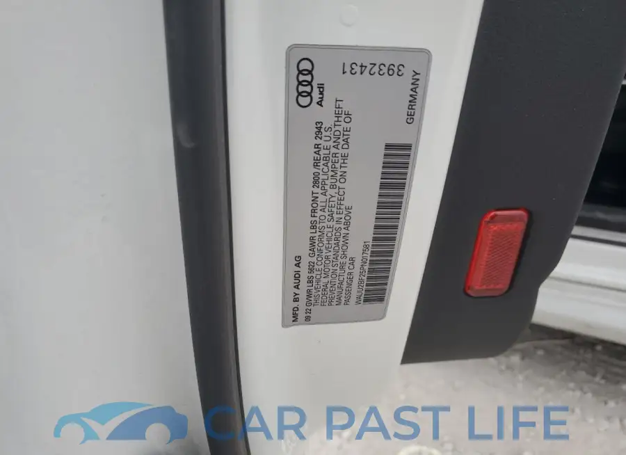 WAUU2BF25PN017581# 12