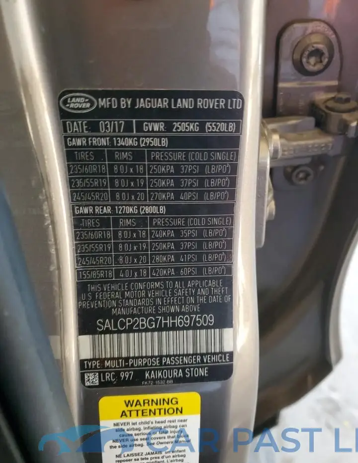 SALCP2BG7HH697509# 13