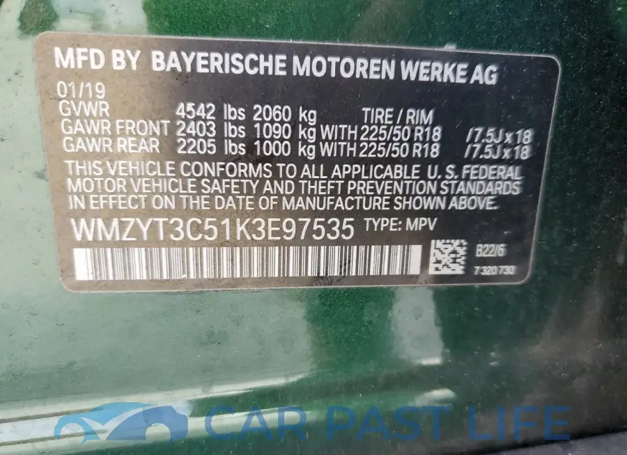 WMZYT3C51K3E97535# 13