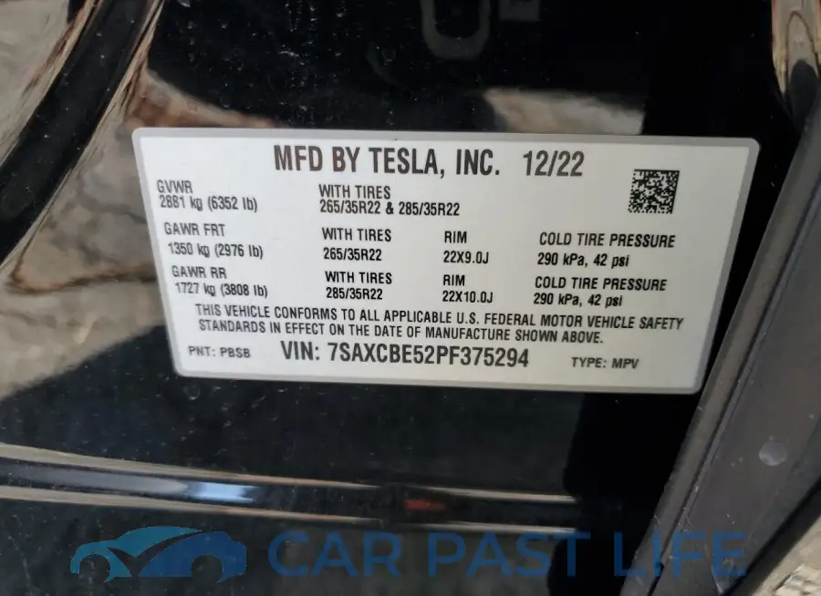 7SAXCBE52PF375294# 12