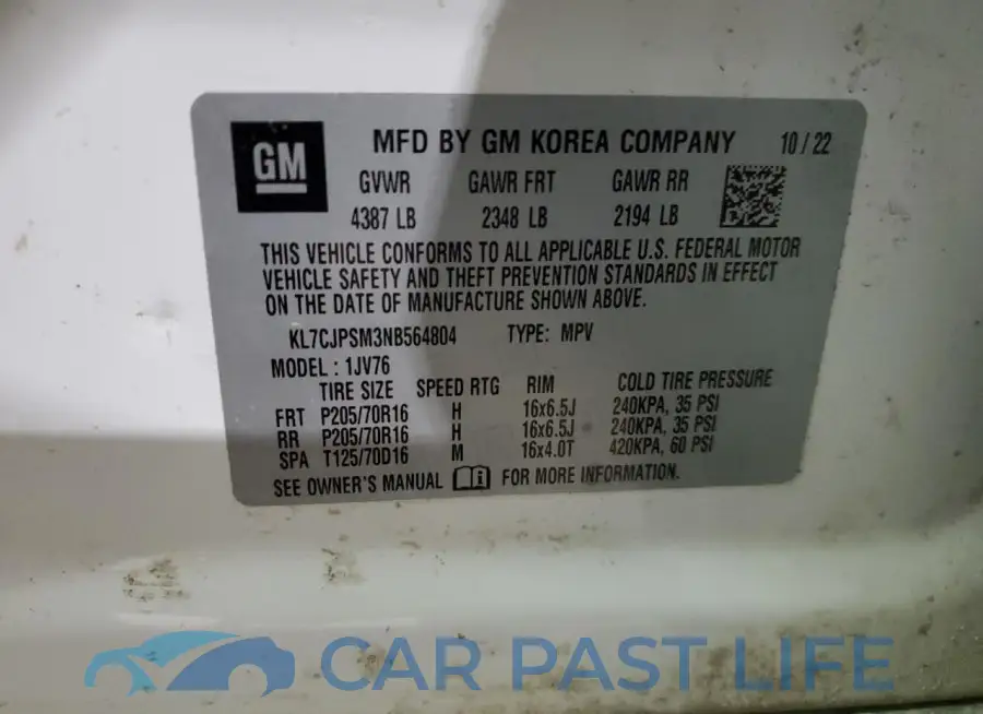 KL7CJPSM3NB564804# 13