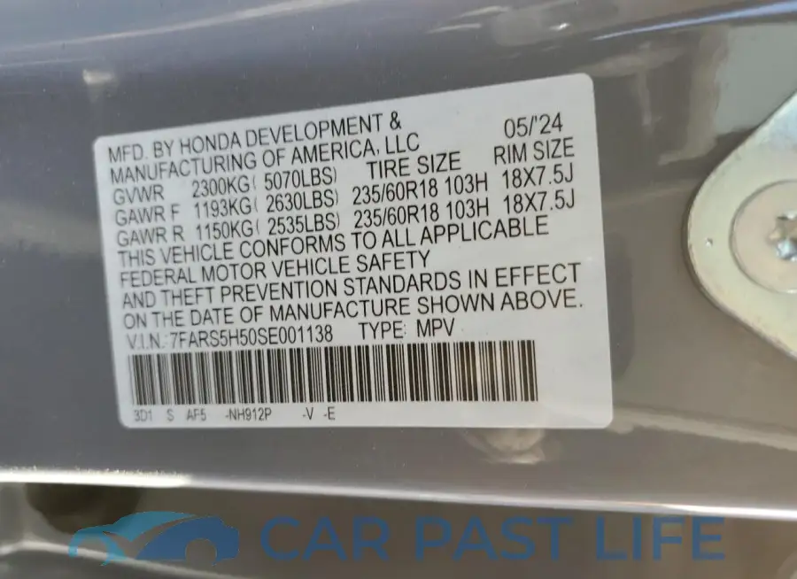 7FARS5H50SE001138# 14