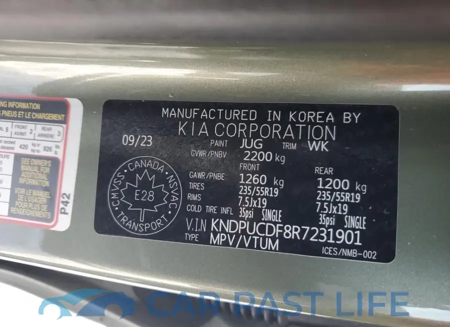 KNDPUCDF8R7231901# 13