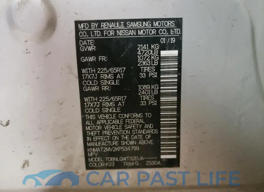 KNMAT2MV2KP534799# 13