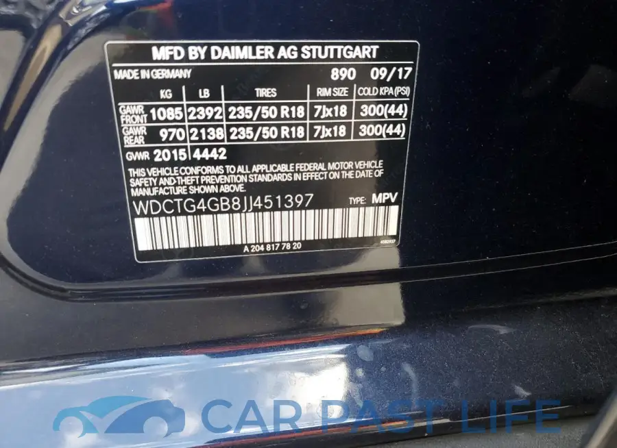 WDCTG4GB8JJ451397# 13