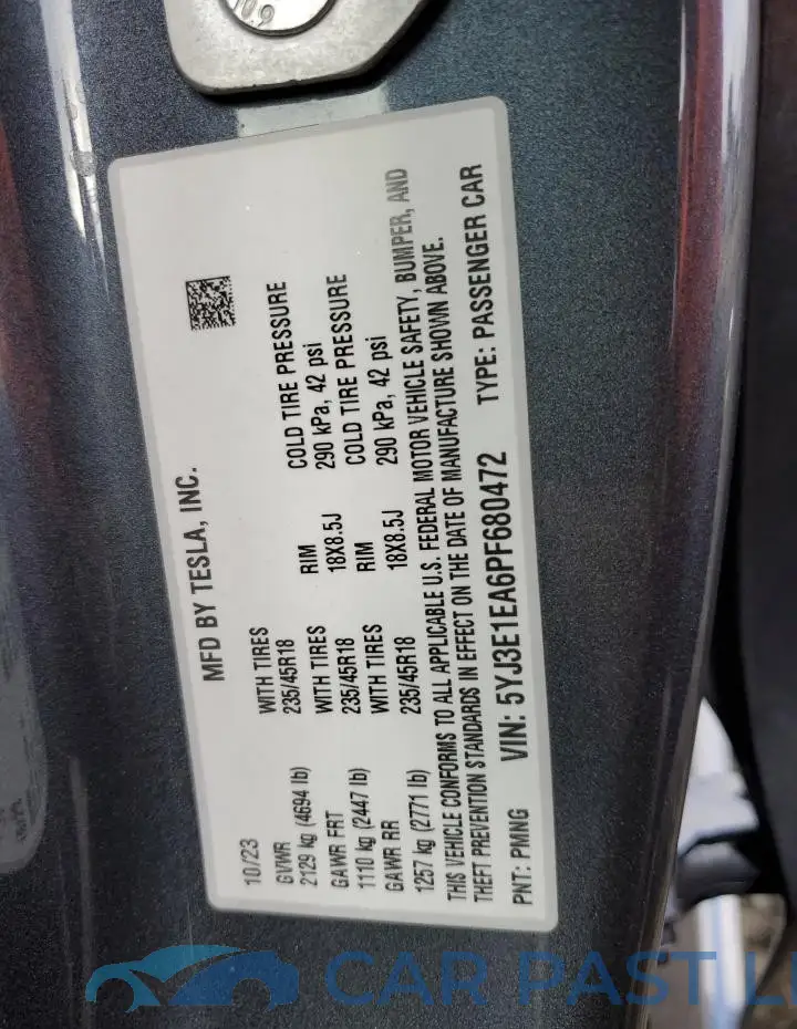 5YJ3E1EA6PF680472# 14