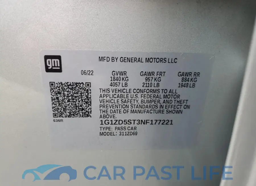1G1ZD5ST3NF177221# 12