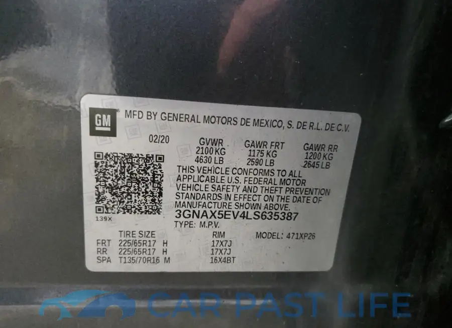 3GNAX5EV4LS635387# 14