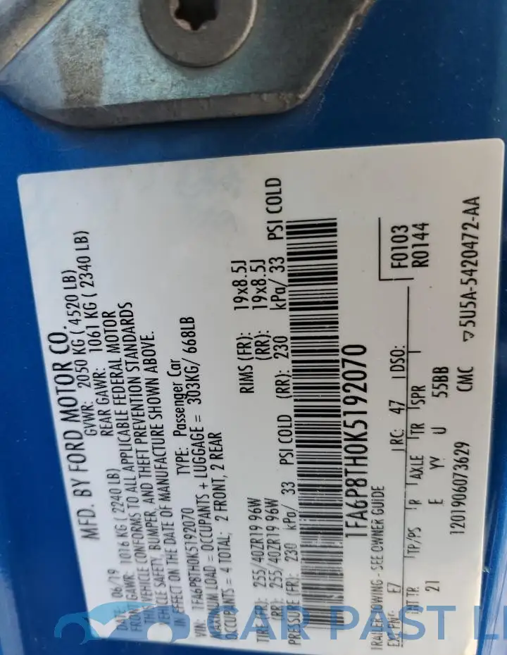 1FA6P8TH0K5192070# 13