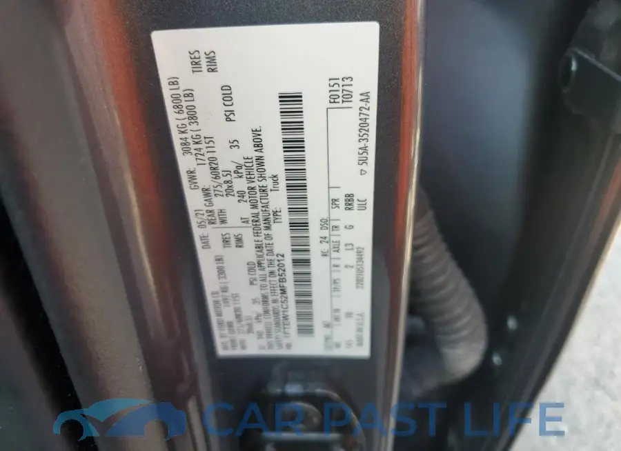 1FTEW1C52MFB52012# 12