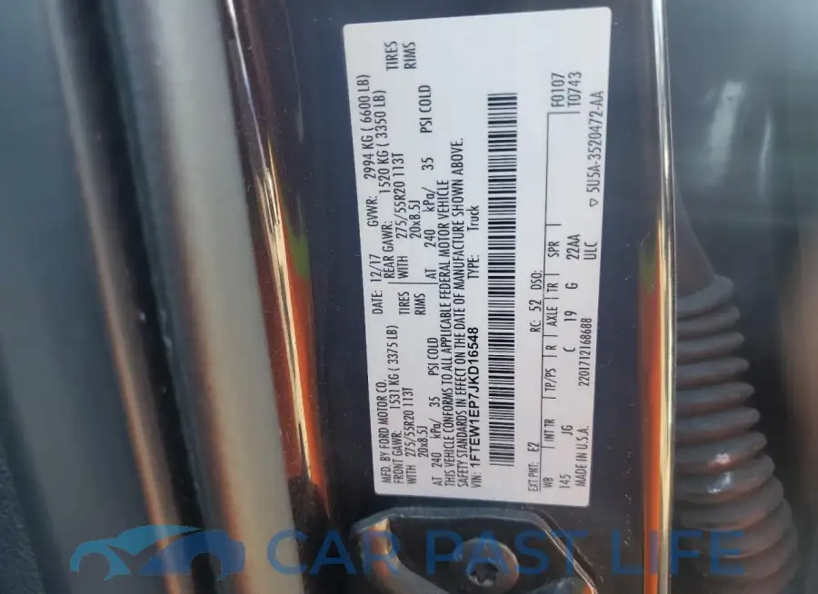 1FTEW1EP7JKD16548# 12