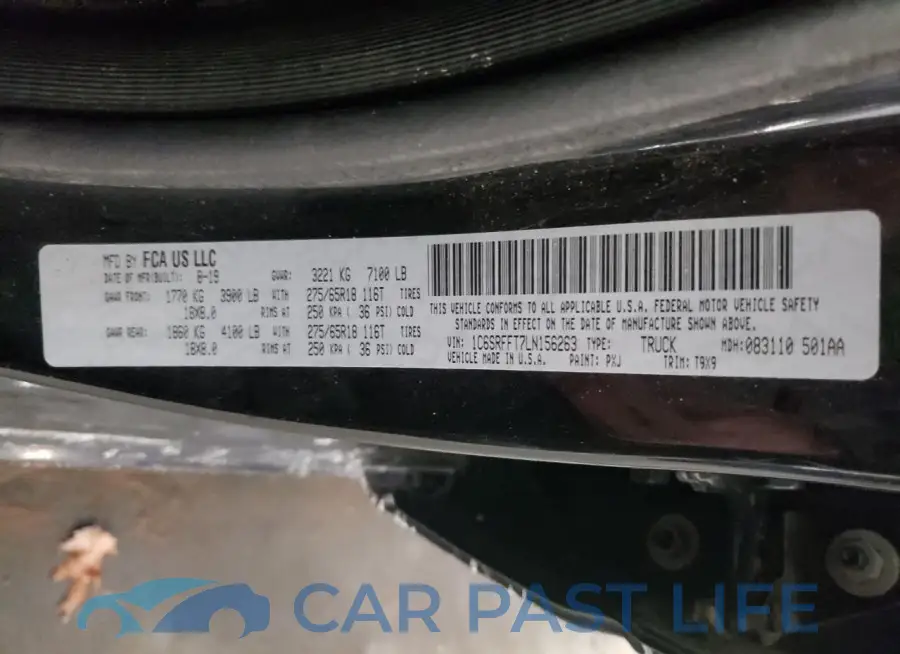 1C6SRFFT7LN156263# 12