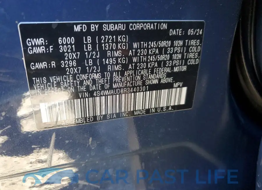 4S4WMAUD8R3440301# 13