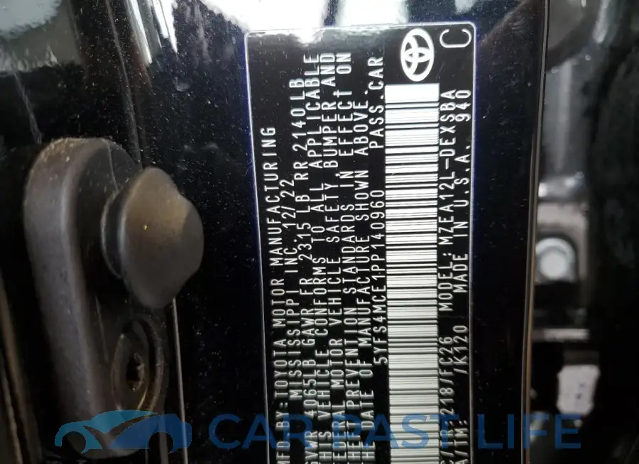 5YFS4MCE1PP140960# 12