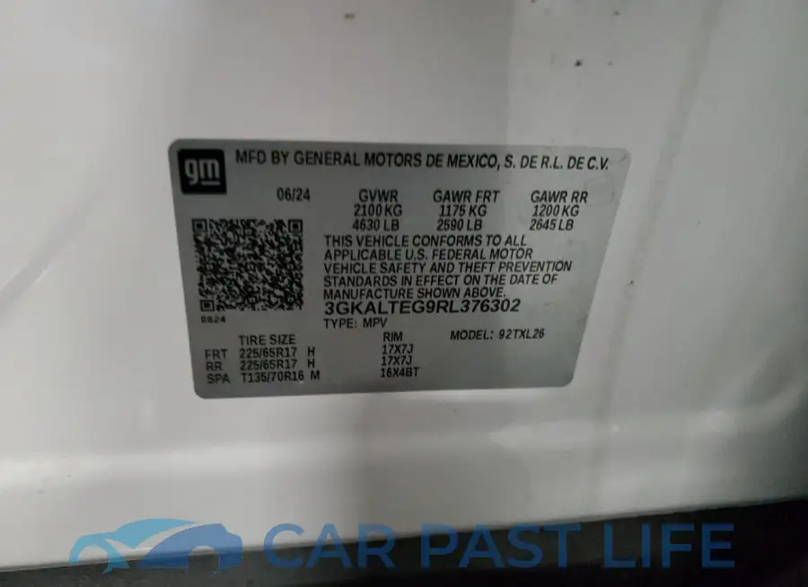 3GKALTEG9RL376302# 13