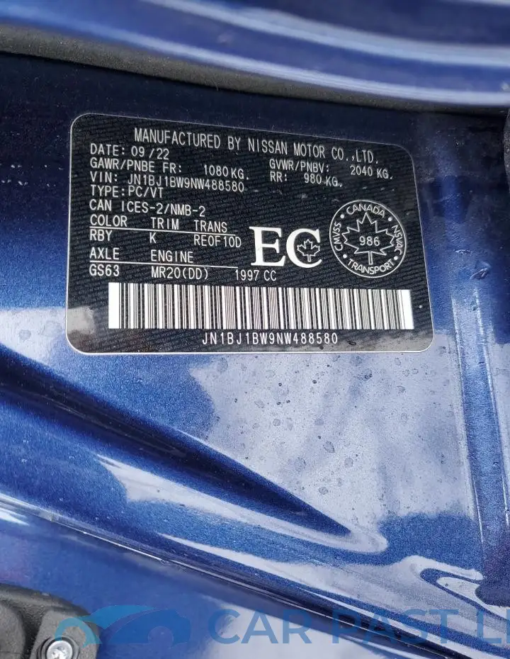 JN1BJ1BW9NW488580# 13