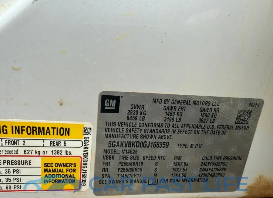 5GAKVBKD0GJ168359# 10