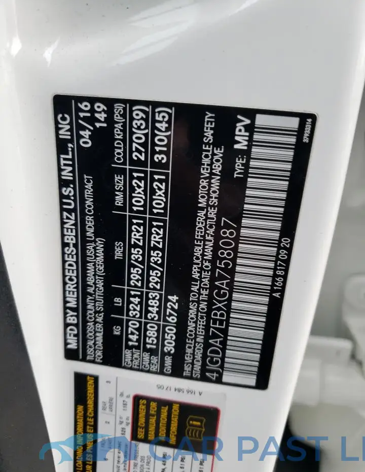 4JGDA7EBXGA758087# 14