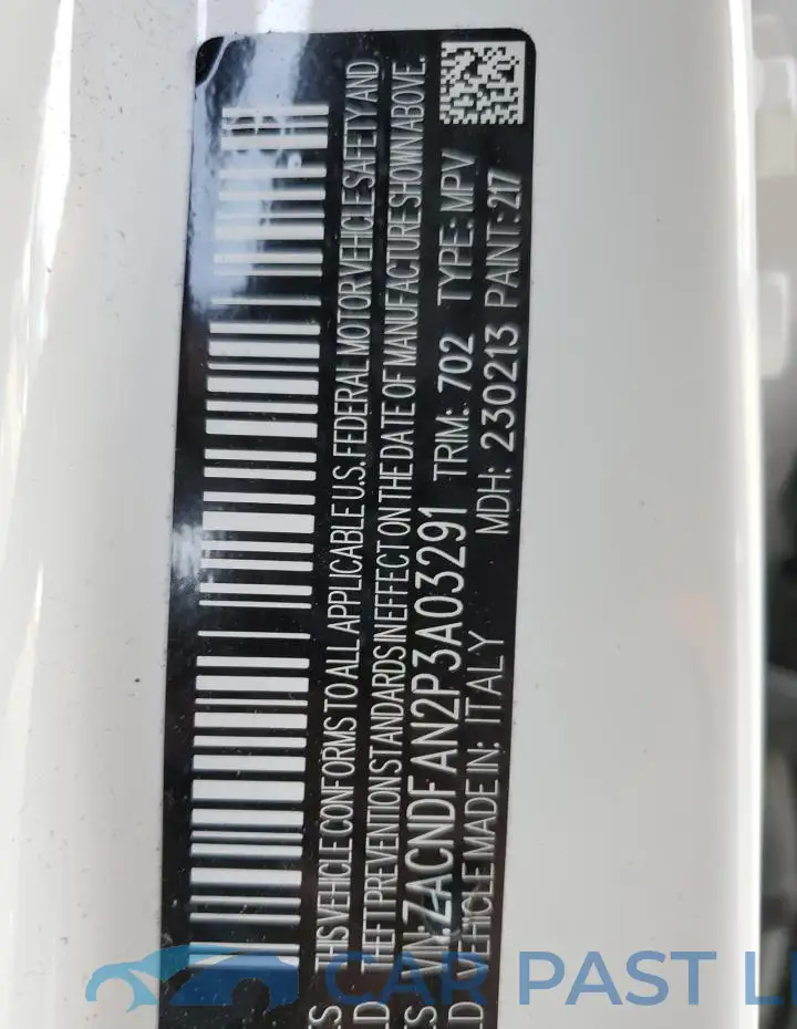 ZACNDFAN2P3A03291# 13
