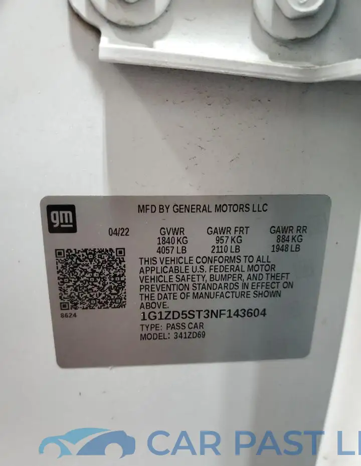1G1ZD5ST3NF143604# 12