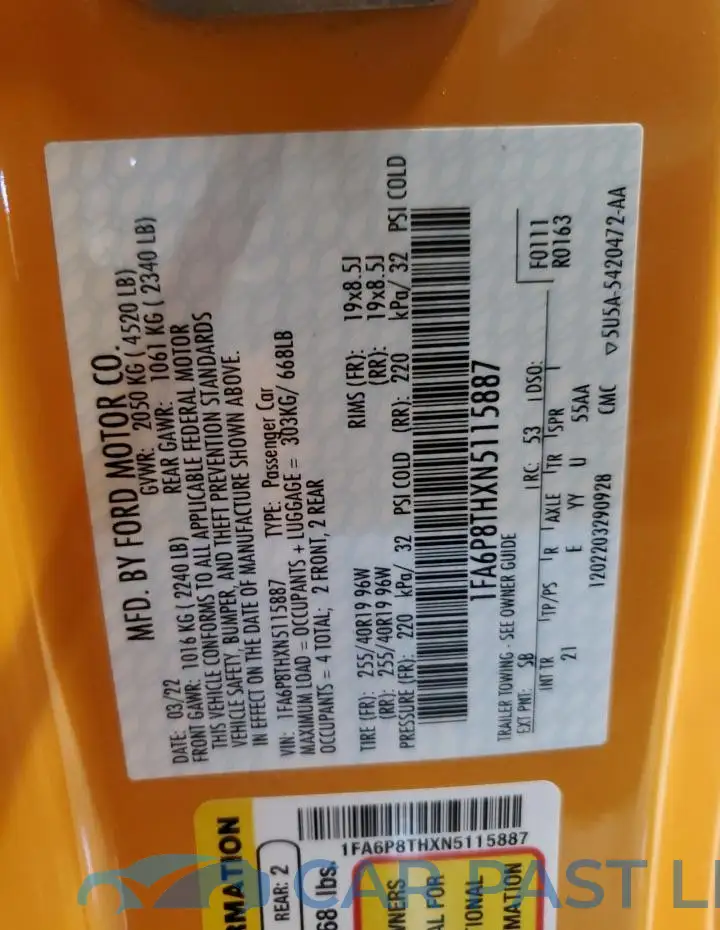 1FA6P8THXN5115887# 13