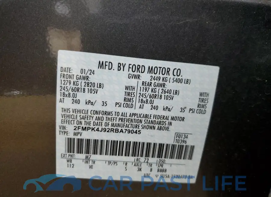 2FMPK4J92RBA79045# 12