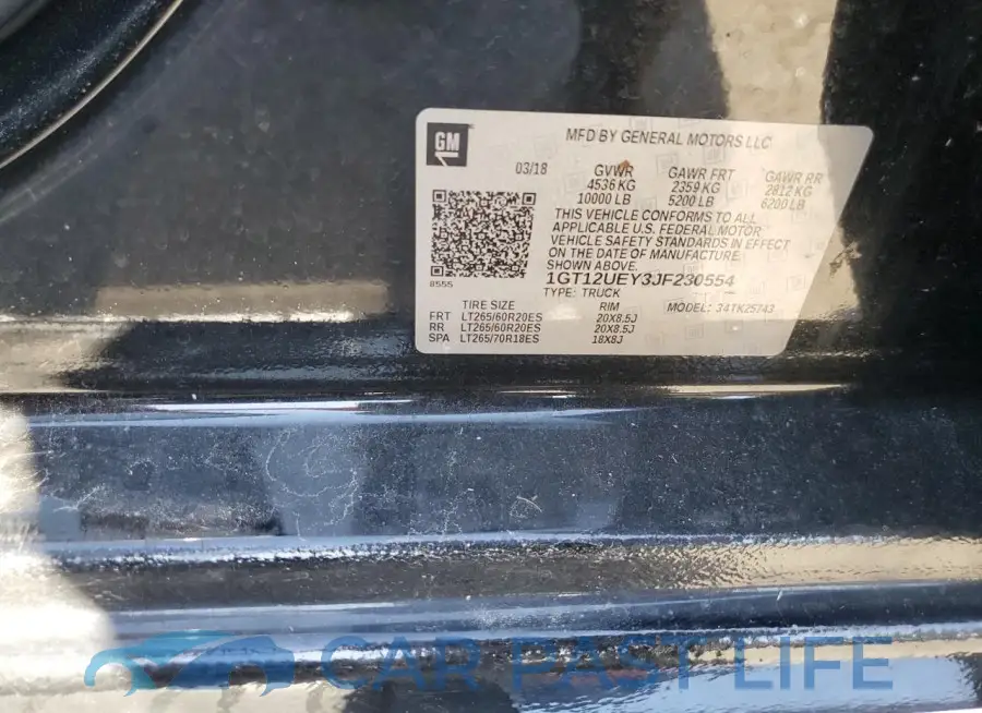 1GT12UEY3JF230554# 13