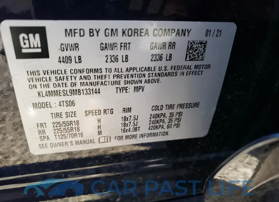 KL4MMESL9MB133144# 13