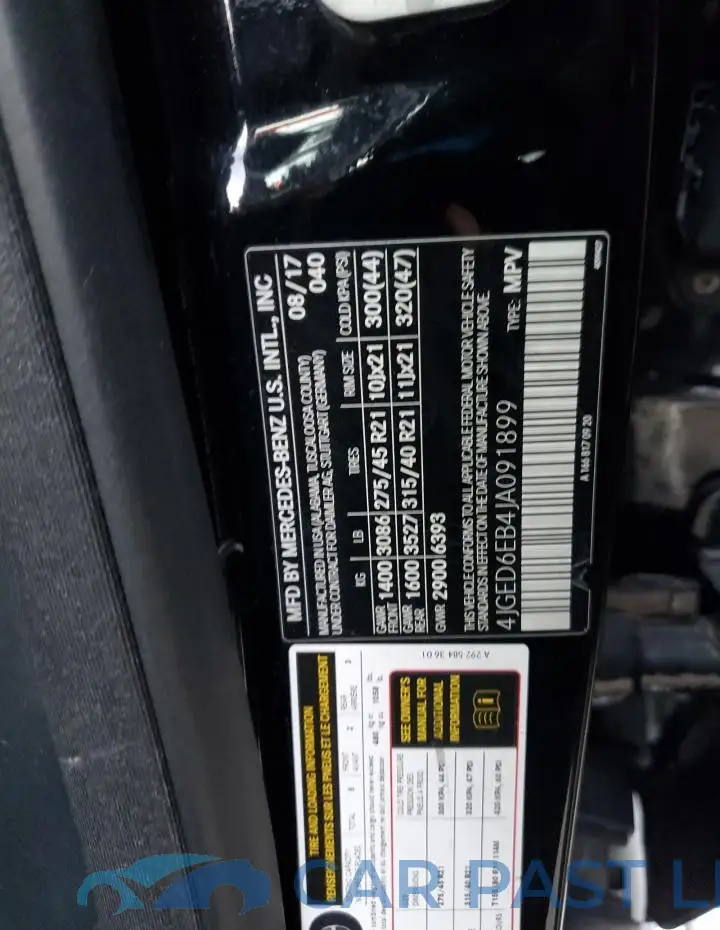 4JGED6EB4JA091899# 14