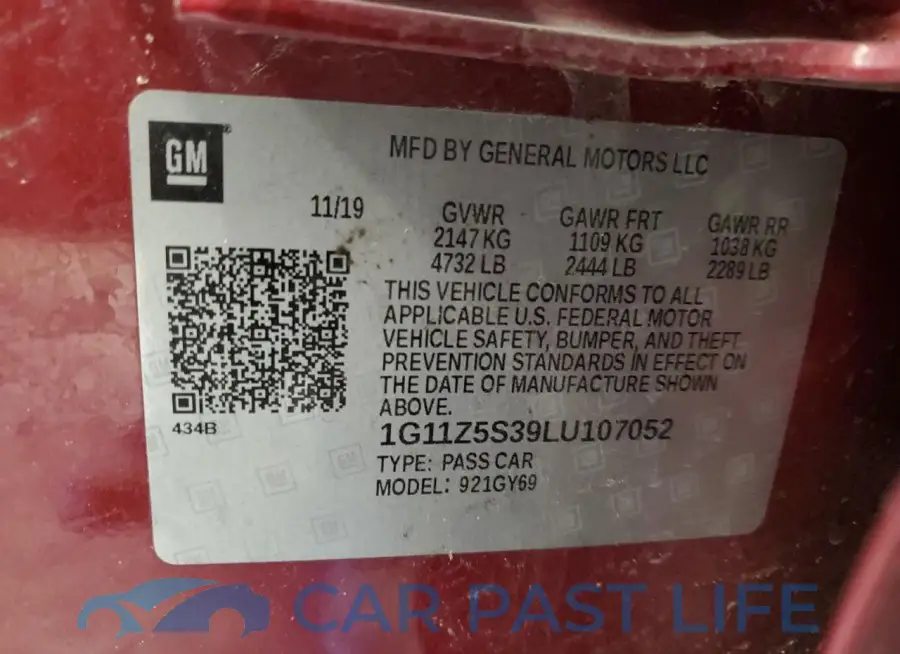 1G11Z5S39LU107052# 12