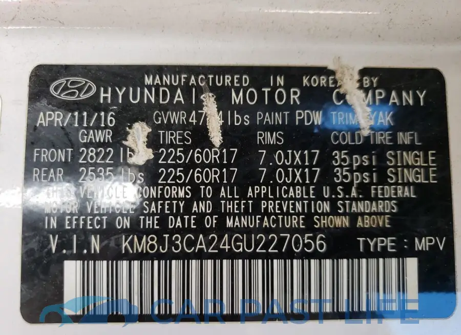 KM8J3CA24GU227056# 13