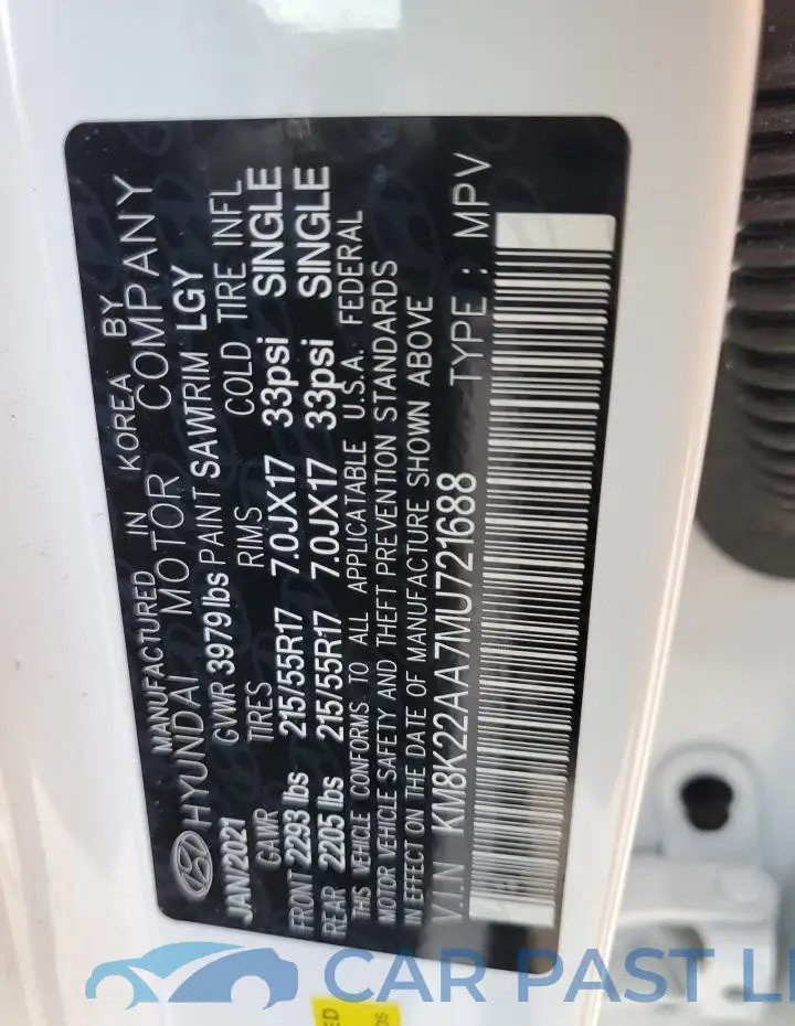 KM8K22AA7MU721688# 14