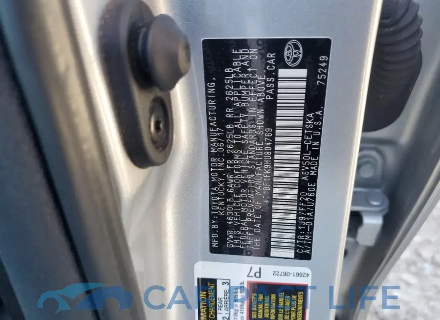 4T1BF1FK9HU804769# 12