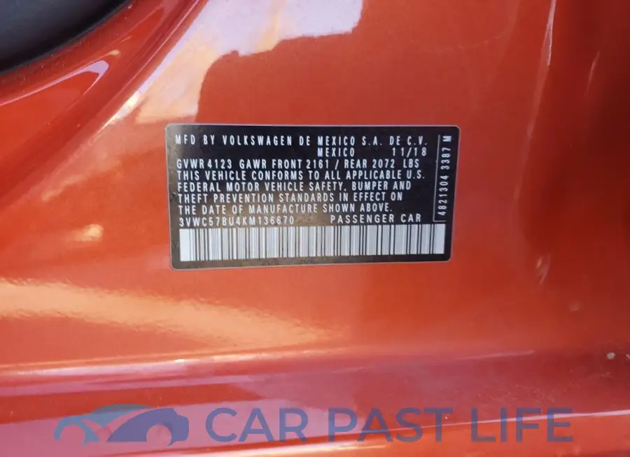 3VWC57BU4KM136670# 12