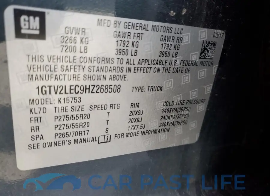 1GTV2LEC9HZ268508# 12