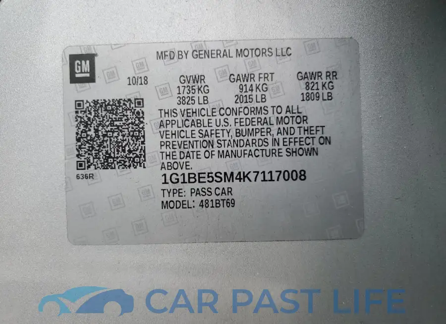 1G1BE5SM4K7117008# 12