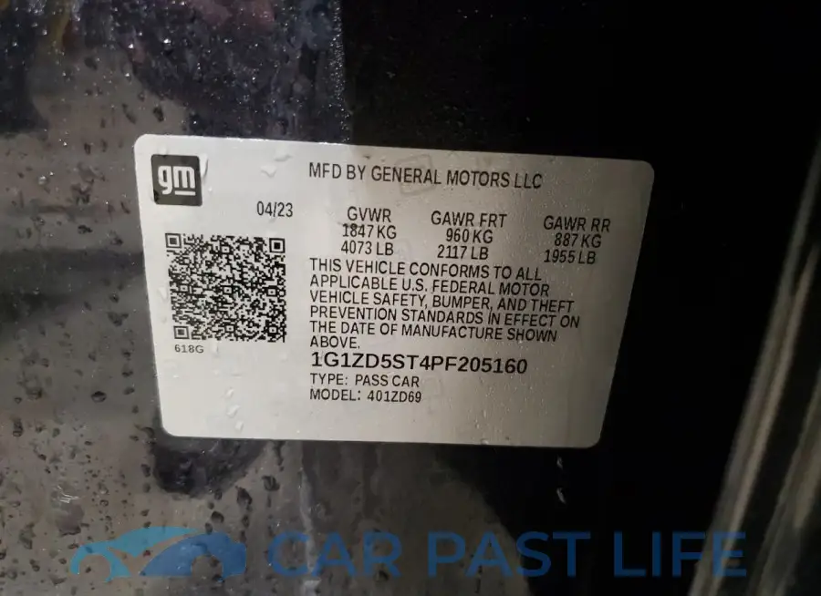 1G1ZD5ST4PF205160# 12