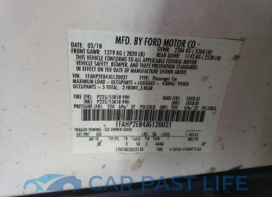 1FAHP2E84JG120021# 13