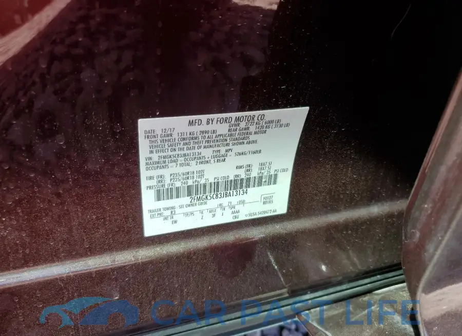 2FMGK5C83JBA13134# 12