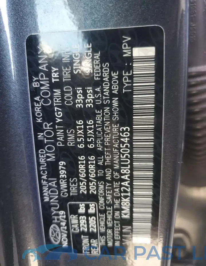 KM8K12AA8LU505463# 13