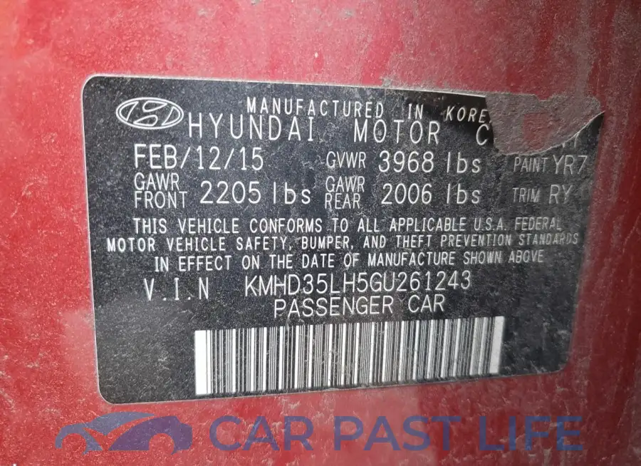 KMHD35LH5GU261243# 12
