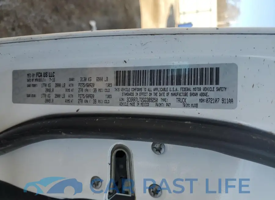 3C6RR7LT2GG389250# 12